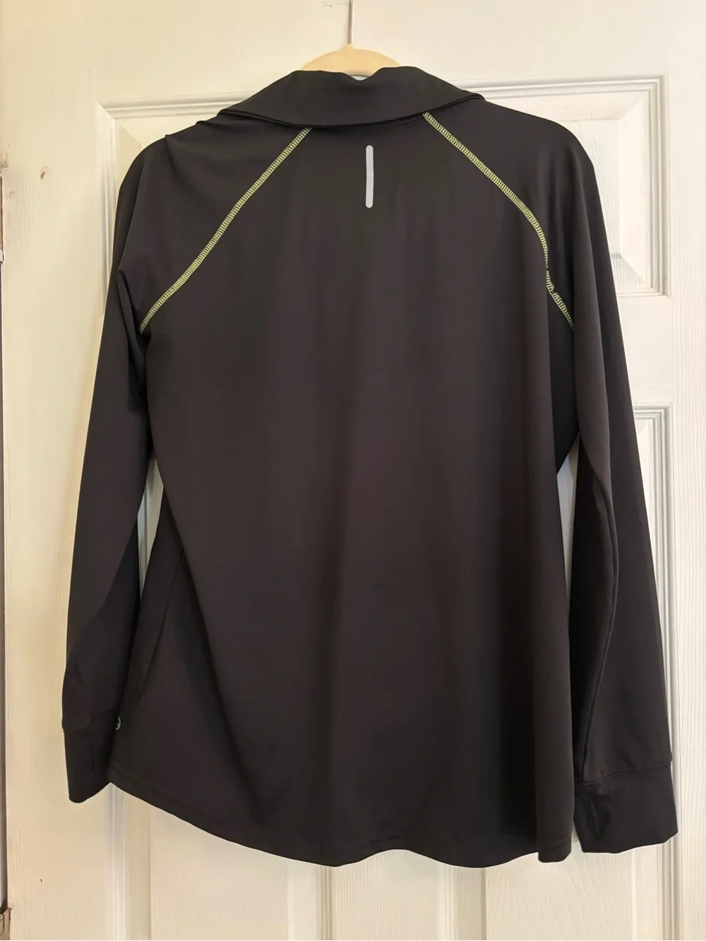 Black Utility Jacket with Lime Stitching